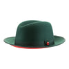 King (Mean Green) Center Creased Fedora Hat