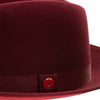 King (Old Maroon) - Center Creased Fedora Hat