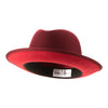 King (Old Maroon) - Center Creased Fedora Hat