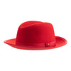 King (Rose Red) Center Creased Fedora Hat