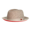 King (Mixed Beige) Center Creased Fedora Hat