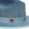 Queen (Swirl Blue) Pinched Crown Fedora Hat