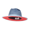 Queen (Swirl Blue) Pinched Crown Fedora Hat