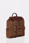 Coffee Canvas Backpack ‘Otto’ with Buckle Closure