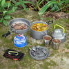 2-3 person Camping Cooking  Ware Sets Pots Pans Picnic