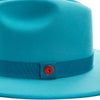 Queen (Ocean Blue) Pinched Crown Fedora Hat