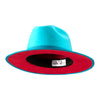 Queen (Ocean Blue) Pinched Crown Fedora Hat