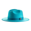 Queen (Ocean Blue) Pinched Crown Fedora Hat