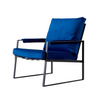 Modern Relax Single Arms Chair With Velvet Cushion