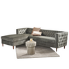 Tufted Velvet Sectional Storage Sofa with Chaise Lounge