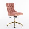 Velvet Upholstered Tufted Button  Office Chair