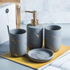 Ceramic imitation marble Bathroom Accessory Set