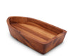 Boat Shape Acacia Wood Salad Bowl Large by Arthur Court Designs