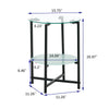 2-Piece Set Clear Tempered Glass Side Table.