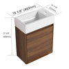 Bathroom Vanity With Single Sink,18 Inch For Small Bathroom,