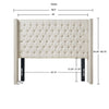 Amelia Upholstery Cream Headboard by Madison Park