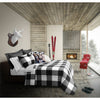 Comforter Bedding Set 2 Piece Reversible Twin Buffalo Plaid White/Black -Cabin