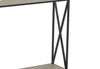 Console Sofa Table Dark Taupe 1 Shelf Black Metal Base