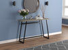 Console Sofa Table Dark Taupe 1 Shelf Black Metal Base