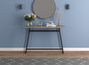 Console Sofa Table Dark Taupe 1 Shelf Black Metal Base