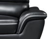 Genuine Leather Black Loveseat