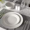 Dinnerware Set 12 Piece Plain White Round Rim, Service for 4