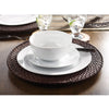 Dinnerware Set 12 Piece Plain White Round Rim, Service for 4