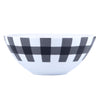 Dinnerware Set 16 Piece Buffalo Plaid White/Black, Service for 4