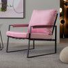 Modern Relax Single Arms Chair With Velvet Cushion