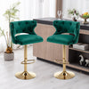 Set of 2 Modern Fashionable Velvet Bar Stools