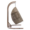 Brown Wicker Hanging Double-Seat Swing Chair