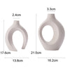 2Pcs Nordic Ceramic Vase Snuggle Set in White Matte