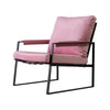 Modern Relax Single Arms Chair With Velvet Cushion