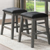 Set of 2 Faux Leather Counter Height Barstool