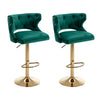 Set of 2 Modern Fashionable Velvet Bar Stools