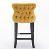 Yellow Velvet Barstool