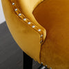 Yellow Velvet Barstool