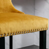 Yellow Velvet Barstool