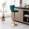 Set of 2 Modern Fashionable Velvet Bar Stools