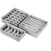 3 Pack Sock Organizer Box Foldable Damp Proof Storage Drawers With Multi-cells