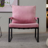 Modern Relax Single Arms Chair With Velvet Cushion