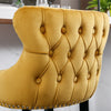 Yellow Velvet Barstool