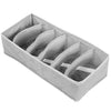 3 Pack Sock Organizer Box Foldable Damp Proof Storage Drawers With Multi-cells