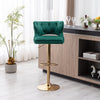 Set of 2 Modern Fashionable Velvet Bar Stools