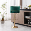 Set of 2 Modern Fashionable Velvet Bar Stools