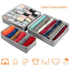 3 Pack Sock Organizer Box Foldable Damp Proof Storage Drawers With Multi-cells