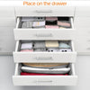 3 Pack Sock Organizer Box Foldable Damp Proof Storage Drawers With Multi-cells