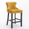 Yellow Velvet Barstool