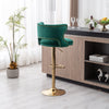 Set of 2 Modern Fashionable Velvet Bar Stools