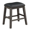 Set of 2 Faux Leather Counter Height Barstool